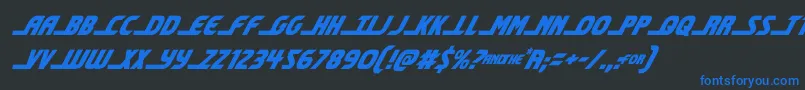 shiningheraldcondital Font – Blue Fonts on Black Background