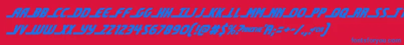 shiningheraldcondital Font – Blue Fonts on Red Background