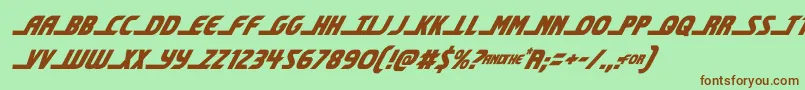 shiningheraldcondital Font – Brown Fonts on Green Background