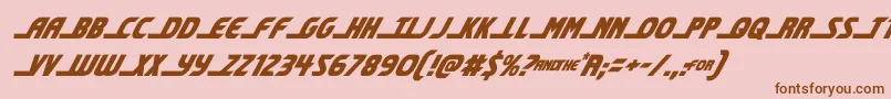 shiningheraldcondital Font – Brown Fonts on Pink Background