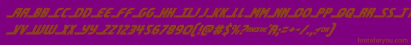 shiningheraldcondital Font – Brown Fonts on Purple Background