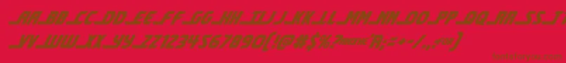 shiningheraldcondital Font – Brown Fonts on Red Background