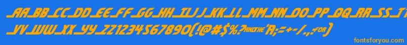shiningheraldcondital Font – Orange Fonts on Blue Background