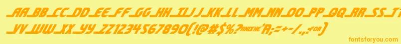 shiningheraldcondital Font – Orange Fonts on Yellow Background