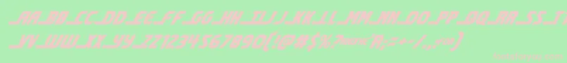 shiningheraldcondital Font – Pink Fonts on Green Background