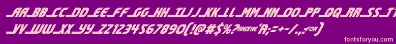 shiningheraldcondital Font – Pink Fonts on Purple Background