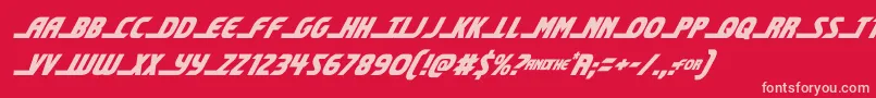 shiningheraldcondital Font – Pink Fonts on Red Background