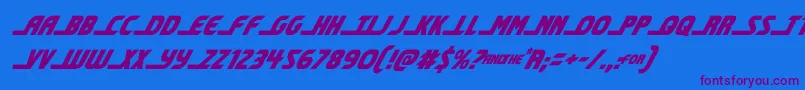 shiningheraldcondital Font – Purple Fonts on Blue Background