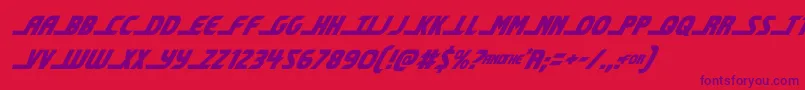 shiningheraldcondital Font – Purple Fonts on Red Background