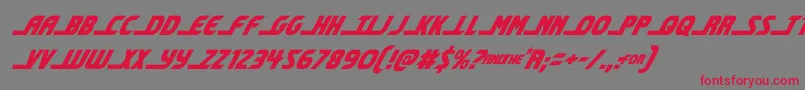 shiningheraldcondital Font – Red Fonts on Gray Background