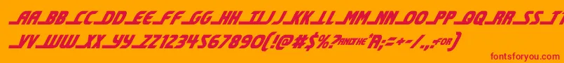 Шрифт shiningheraldcondital – красные шрифты на оранжевом фоне