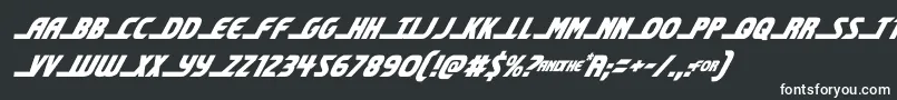 Шрифт shiningheraldcondital – белые шрифты на чёрном фоне