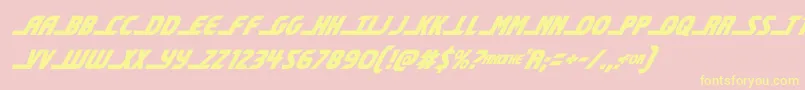 shiningheraldcondital-Schriftart – Gelbe Schriften auf rosa Hintergrund