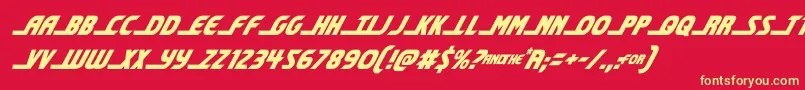 shiningheraldcondital Font – Yellow Fonts on Red Background