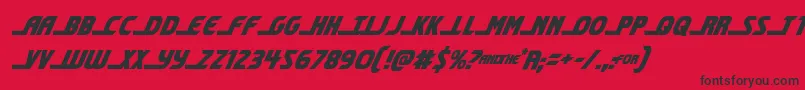 shiningheraldcondital Font – Black Fonts on Red Background