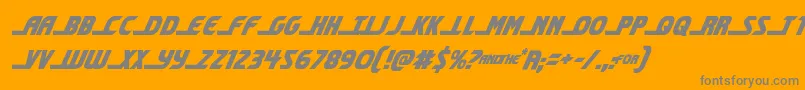 shiningheraldcondital Font – Gray Fonts on Orange Background