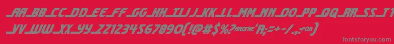 shiningheraldcondital Font – Gray Fonts on Red Background