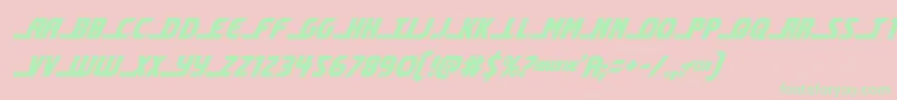 shiningheraldcondital Font – Green Fonts on Pink Background