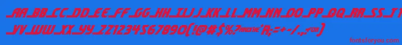 shiningheraldcondital Font – Red Fonts on Blue Background