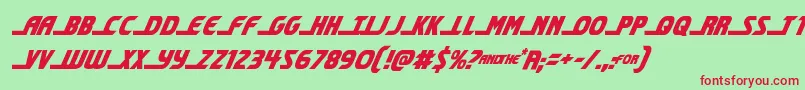 shiningheraldcondital Font – Red Fonts on Green Background