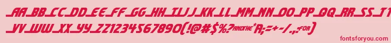 shiningheraldcondital Font – Red Fonts on Pink Background