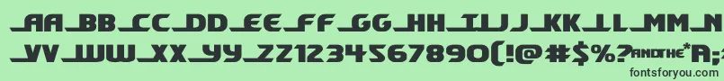 shiningheraldexpand Font – Black Fonts on Green Background