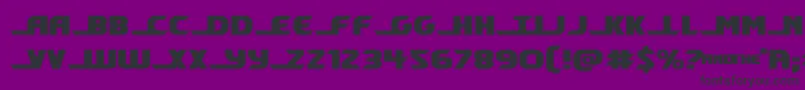 Czcionka shiningheraldexpand – czarne czcionki na fioletowym tle