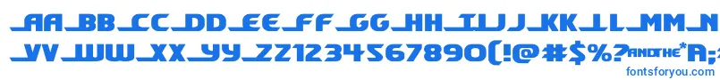 フォントshiningheraldexpand – 白い背景に青い文字