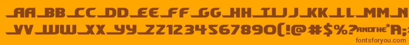 shiningheraldexpand Font – Brown Fonts on Orange Background