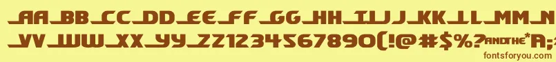 shiningheraldexpand Font – Brown Fonts on Yellow Background