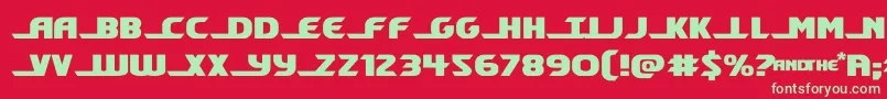 shiningheraldexpand Font – Green Fonts on Red Background