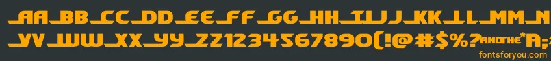 shiningheraldexpand Font – Orange Fonts on Black Background