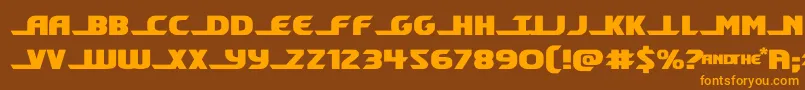 shiningheraldexpand Font – Orange Fonts on Brown Background