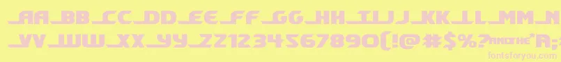 shiningheraldexpand Font – Pink Fonts on Yellow Background