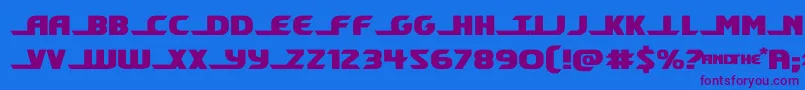 shiningheraldexpand Font – Purple Fonts on Blue Background