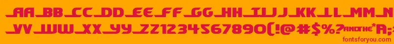 shiningheraldexpand Font – Red Fonts on Orange Background