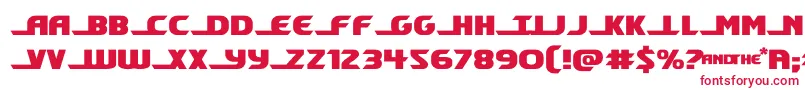 フォントshiningheraldexpand – 白い背景に赤い文字