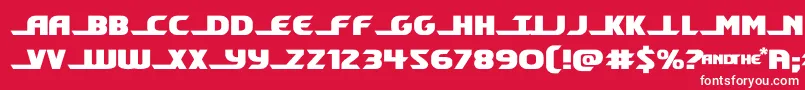 shiningheraldexpand Font – White Fonts on Red Background