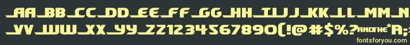 shiningheraldexpand Font – Yellow Fonts on Black Background