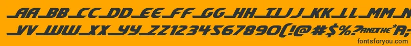 shiningheraldexpandital Font – Black Fonts on Orange Background