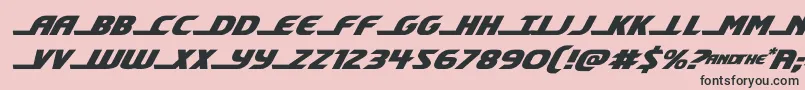 フォントshiningheraldexpandital – ピンクの背景に黒い文字