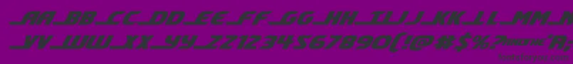 Шрифт shiningheraldexpandital – чёрные шрифты на фиолетовом фоне