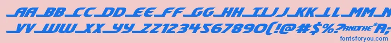 shiningheraldexpandital Font – Blue Fonts on Pink Background