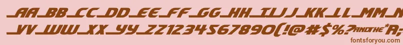 shiningheraldexpandital-Schriftart – Braune Schriften auf rosa Hintergrund