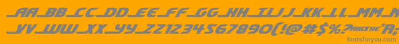 shiningheraldexpandital-fontti – harmaat kirjasimet oranssilla taustalla