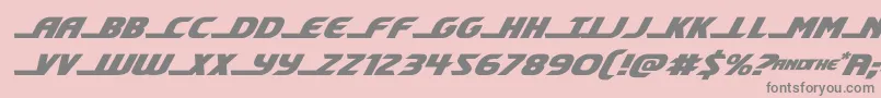 フォントshiningheraldexpandital – ピンクの背景に灰色の文字