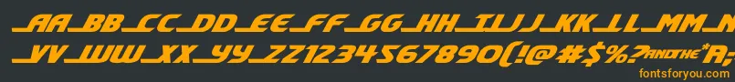 shiningheraldexpandital Font – Orange Fonts on Black Background
