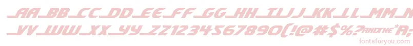 shiningheraldexpandital-fontti – vaaleanpunaiset fontit valkoisella taustalla
