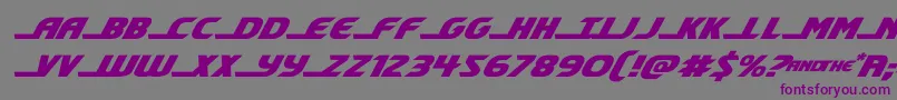 Шрифт shiningheraldexpandital – фиолетовые шрифты на сером фоне