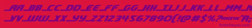 Шрифт shiningheraldexpandital – фиолетовые шрифты на красном фоне